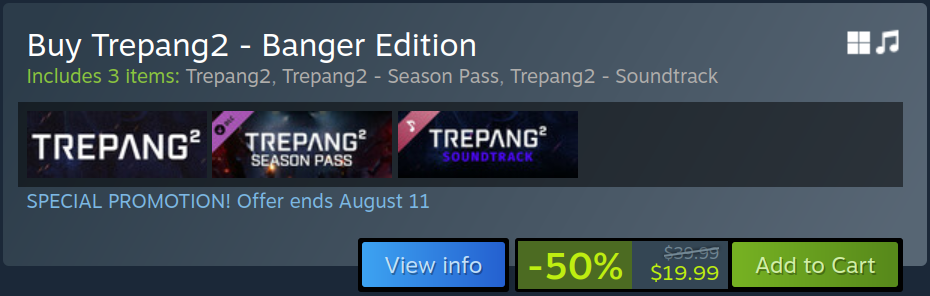 Buy Trepang2 50% off.